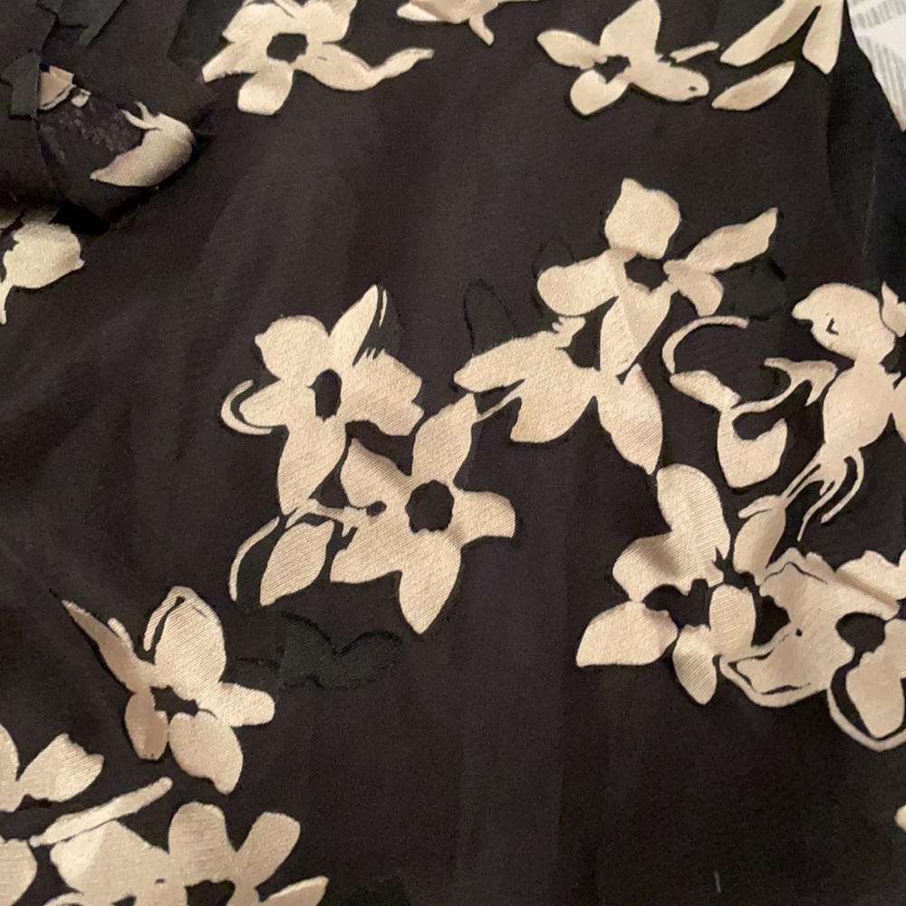 Moa Moa sleeveless top size XL. Color Black and Tan - Picture 4 of 7